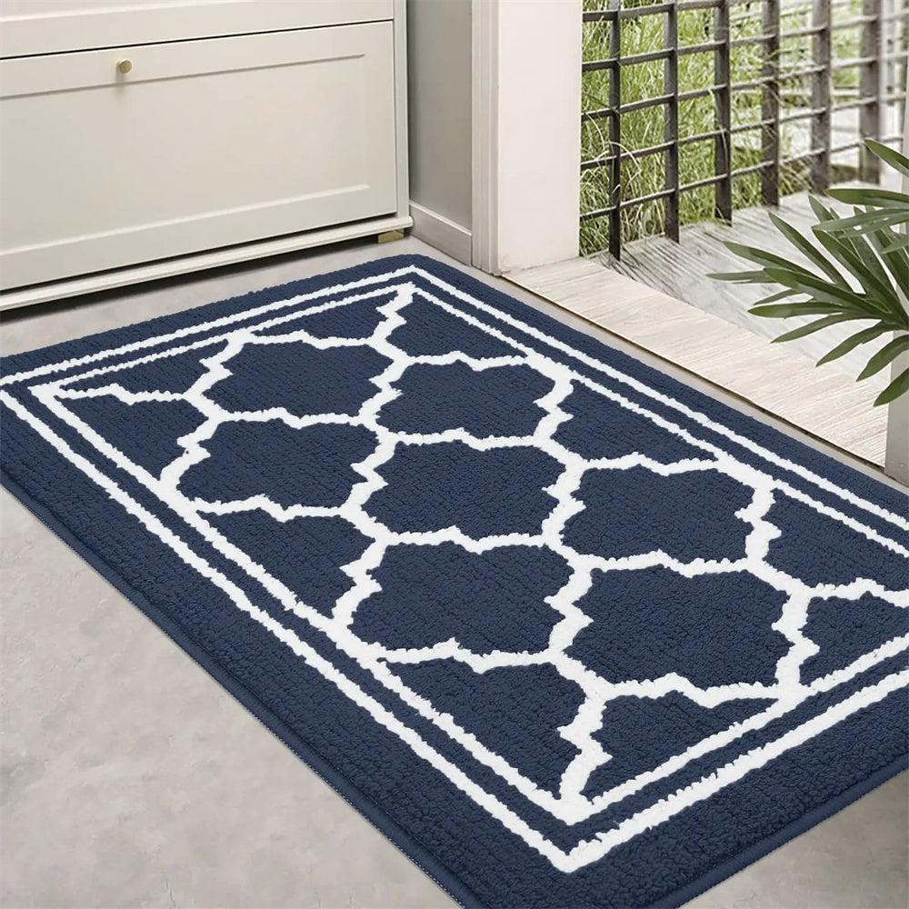 Elegant Tightly Woven Dirt-Absorbing Doormat — Non-Slip Base
