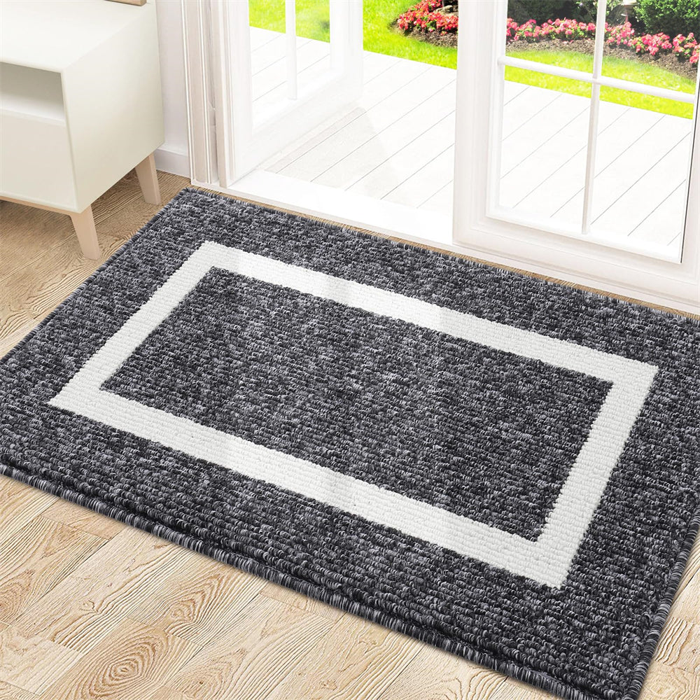 Elegant Tightly Woven Dirt-Absorbing Doormat — Non-Slip Base