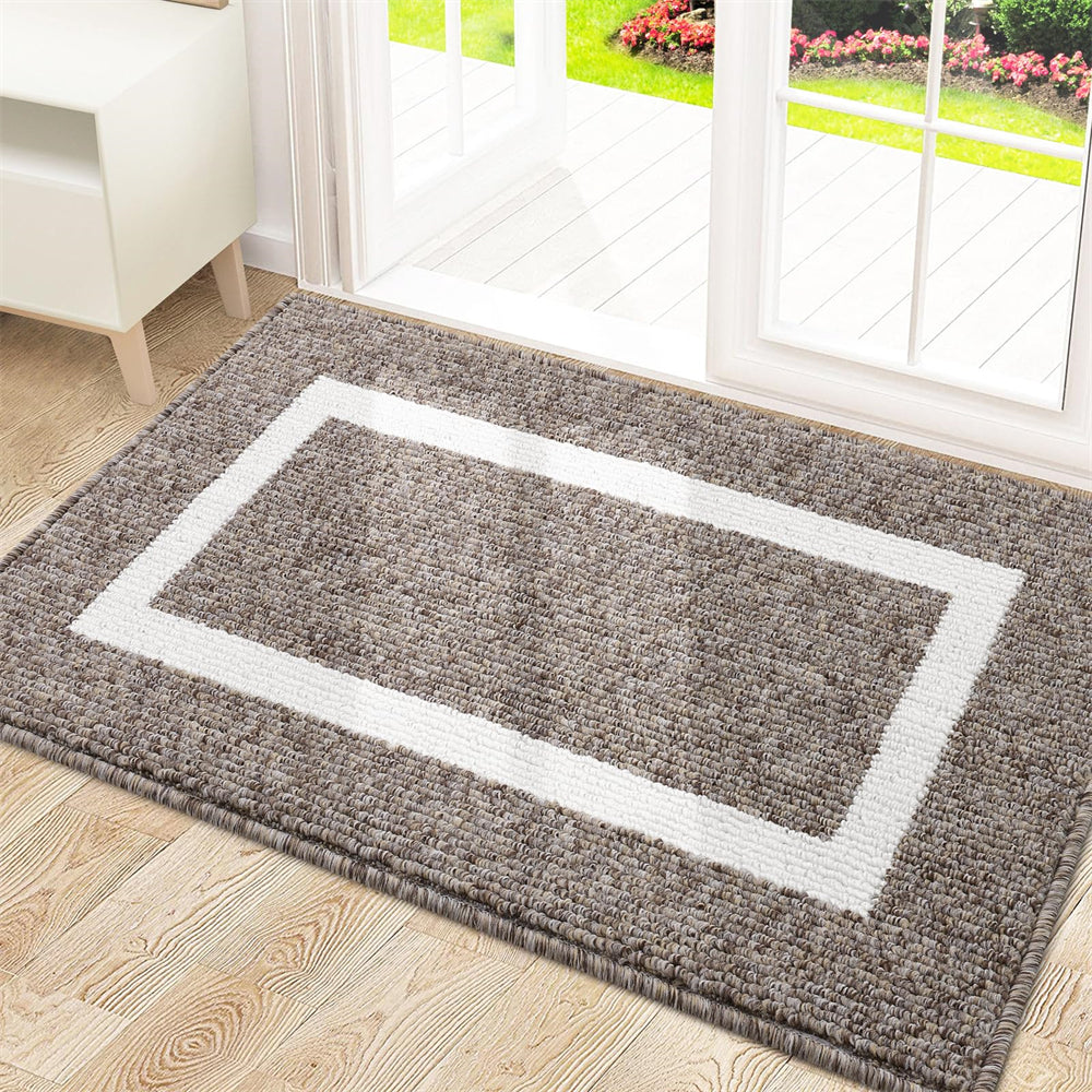Elegant Tightly Woven Dirt-Absorbing Doormat — Non-Slip Base