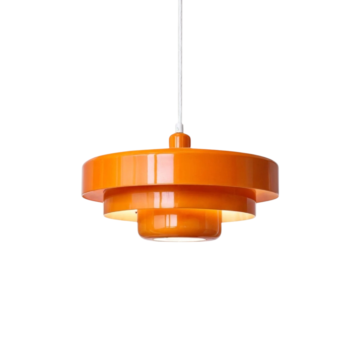 Bauhaus Style Pendant Light With Tiered Glass Elements For Ceiling Installations Diffused Ambient Lighting