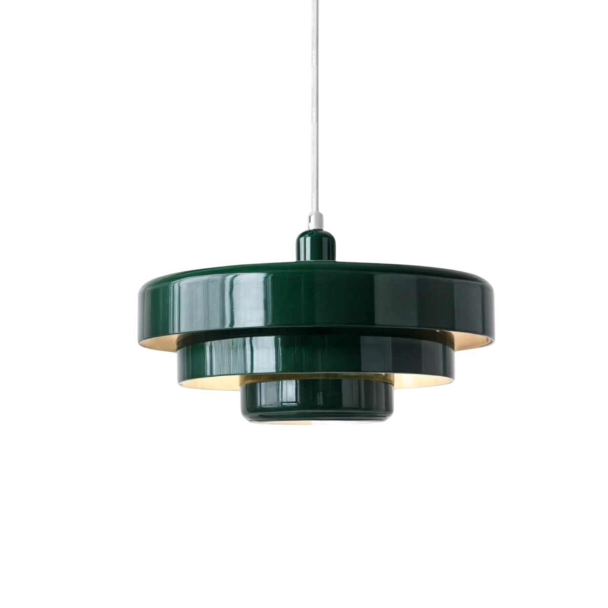Bauhaus Style Pendant Light With Tiered Glass Elements For Ceiling Installations Diffused Ambient Lighting