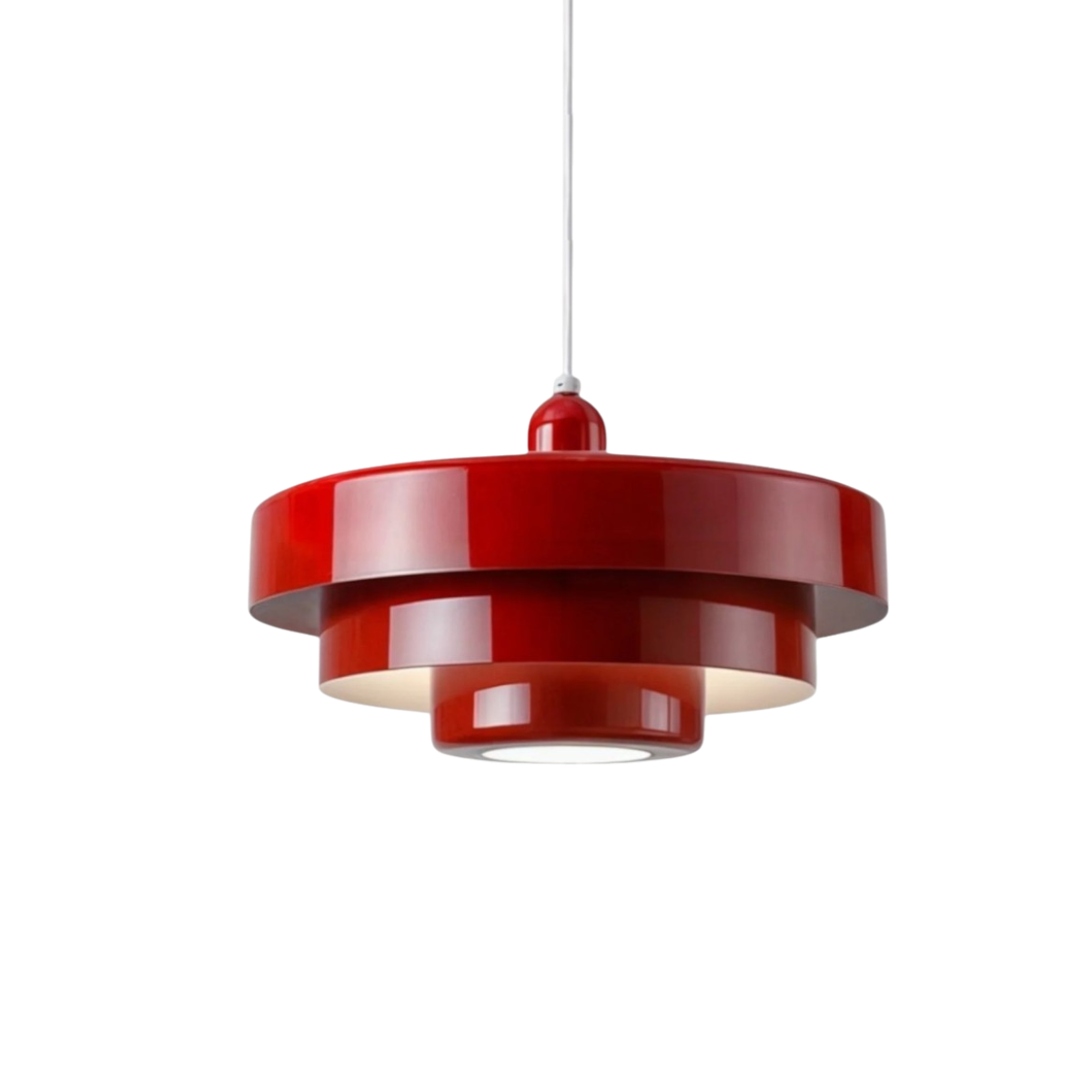 Bauhaus Style Pendant Light With Tiered Glass Elements For Ceiling Installations Diffused Ambient Lighting