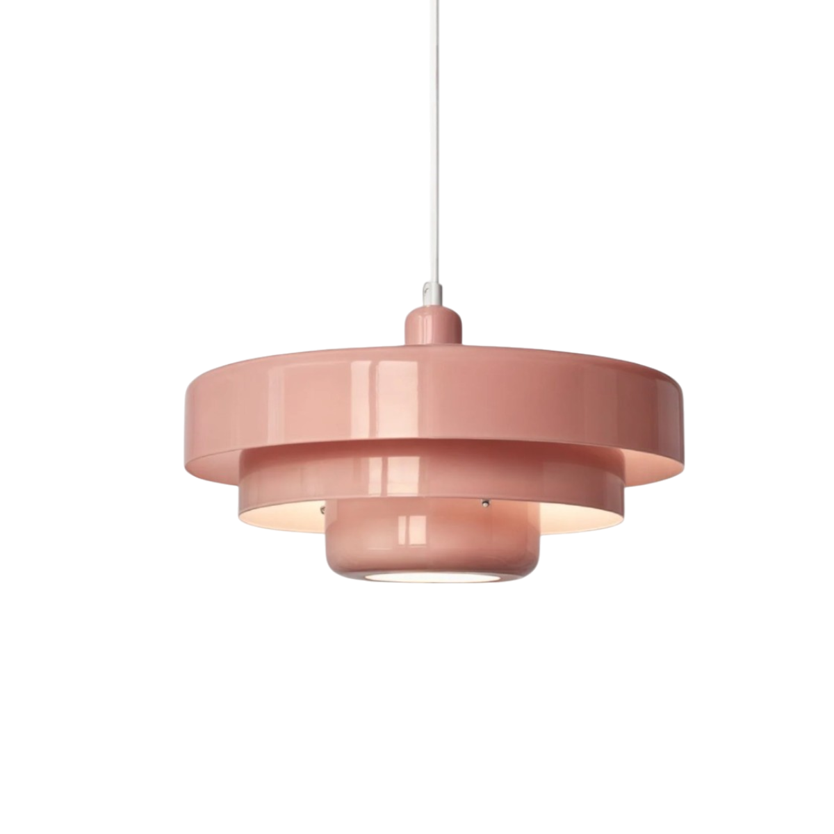 Bauhaus Style Pendant Light With Tiered Glass Elements For Ceiling Installations Diffused Ambient Lighting