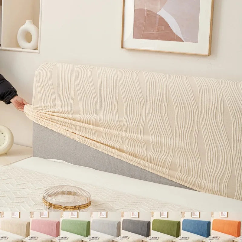 Soft Elastic Polyester Headboard Slipcover — Machine Washable