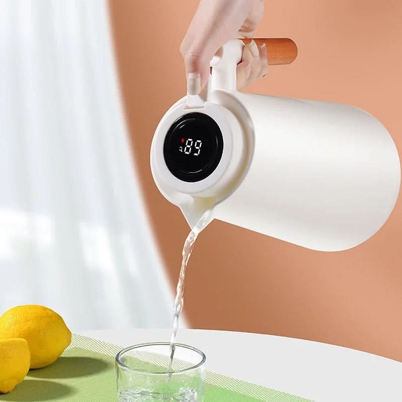 Termo con capacidad de 1 litro — Pantalla digital de temperatura, acabado elegante
