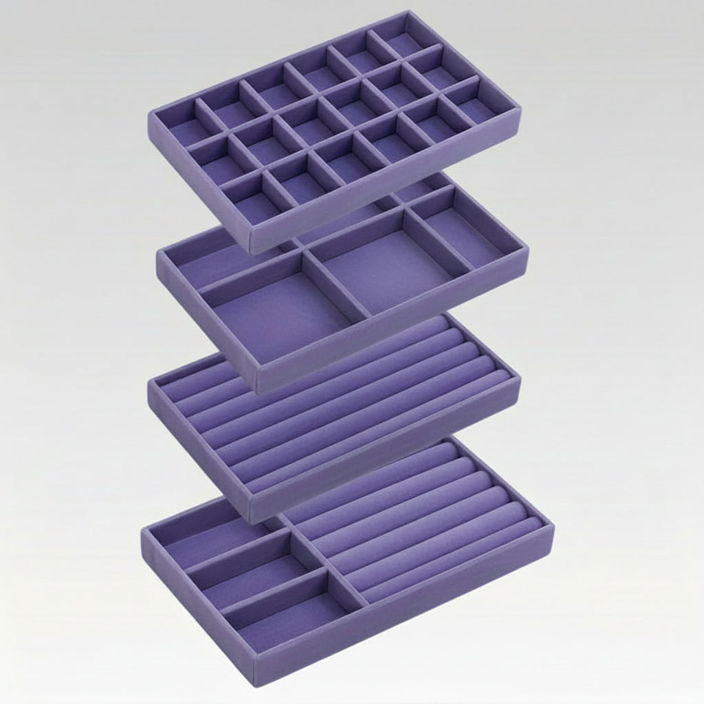 Compact Jewelry Organizer Box – Durable Nylon Insert