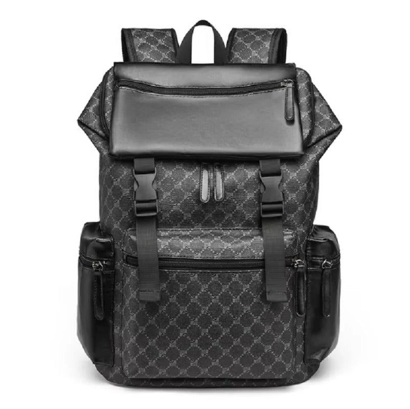 Premium Leather Laptop Backpack — Structured Silhouette, Padded Shoulder Straps