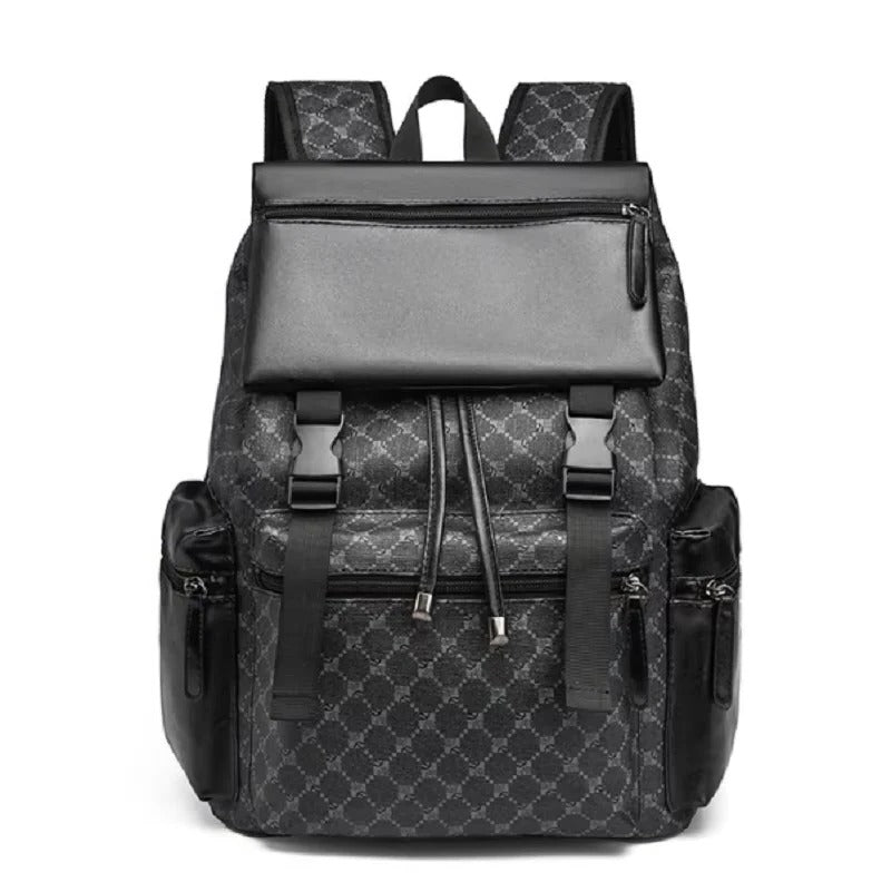 Premium Leather Laptop Backpack — Structured Silhouette, Padded Shoulder Straps