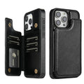 Premium Leather Phone Wallet Case — Built-In Card Slots, Secure Magnetic Closure