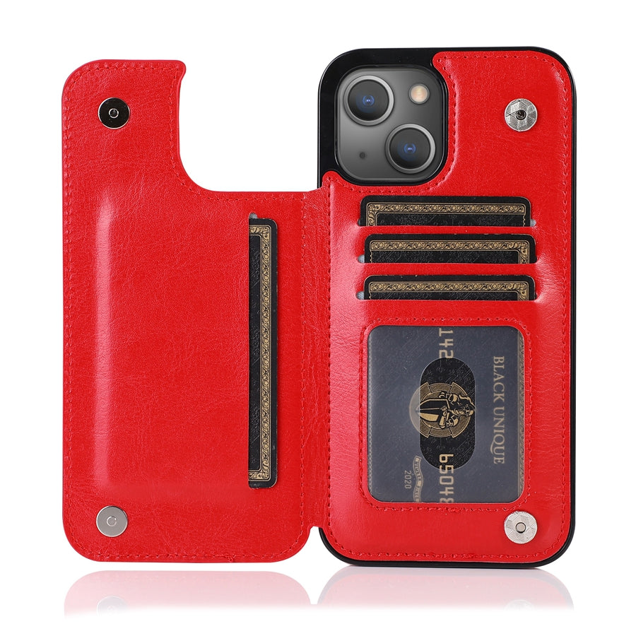Premium Leather Phone Wallet Case — Built-In Card Slots, Secure Magnetic Closure