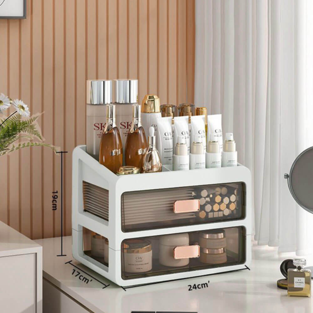Elegante organizer per cosmetici — Custodia da scrivania con scomparti multipli