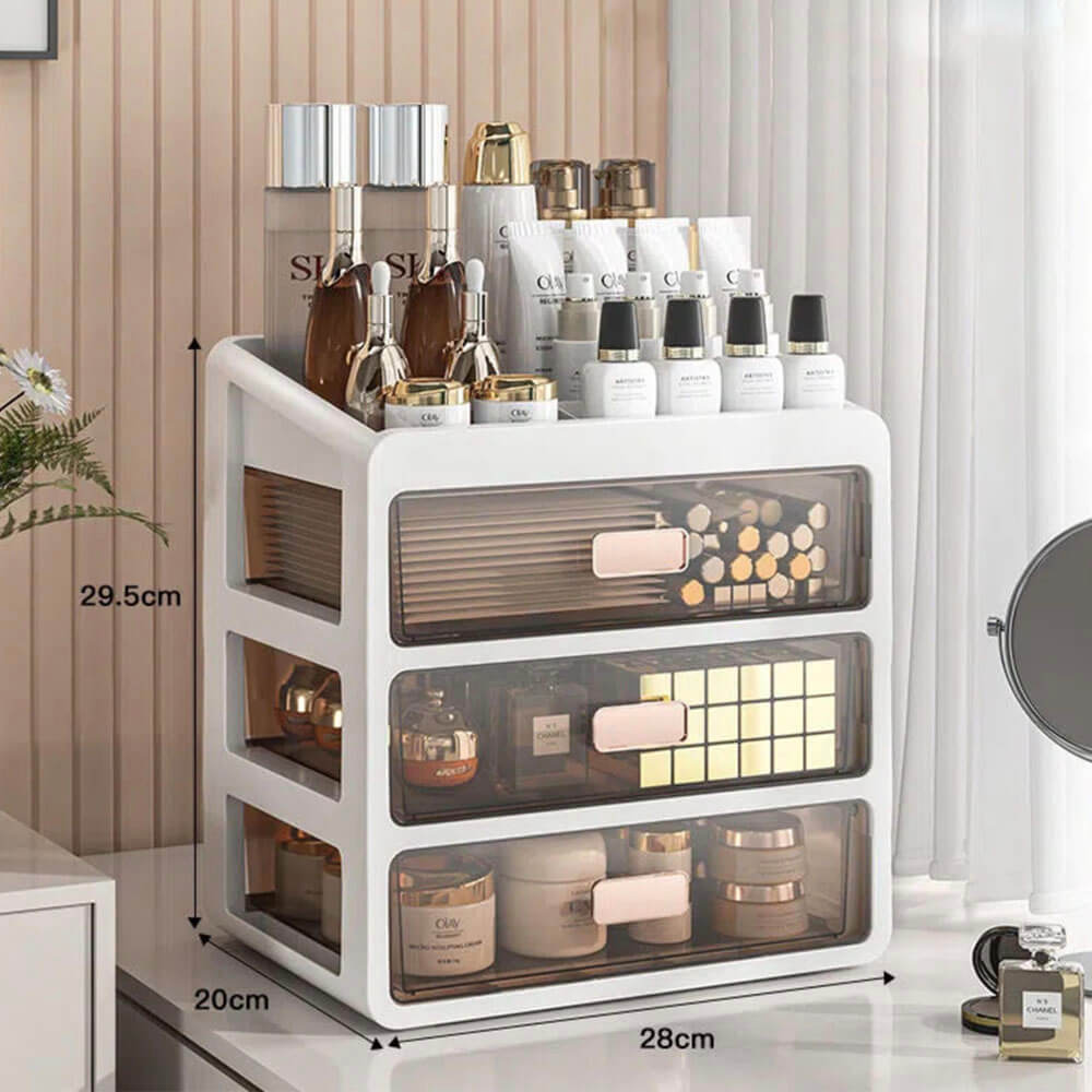 Elegante organizer per cosmetici — Custodia da scrivania con scomparti multipli
