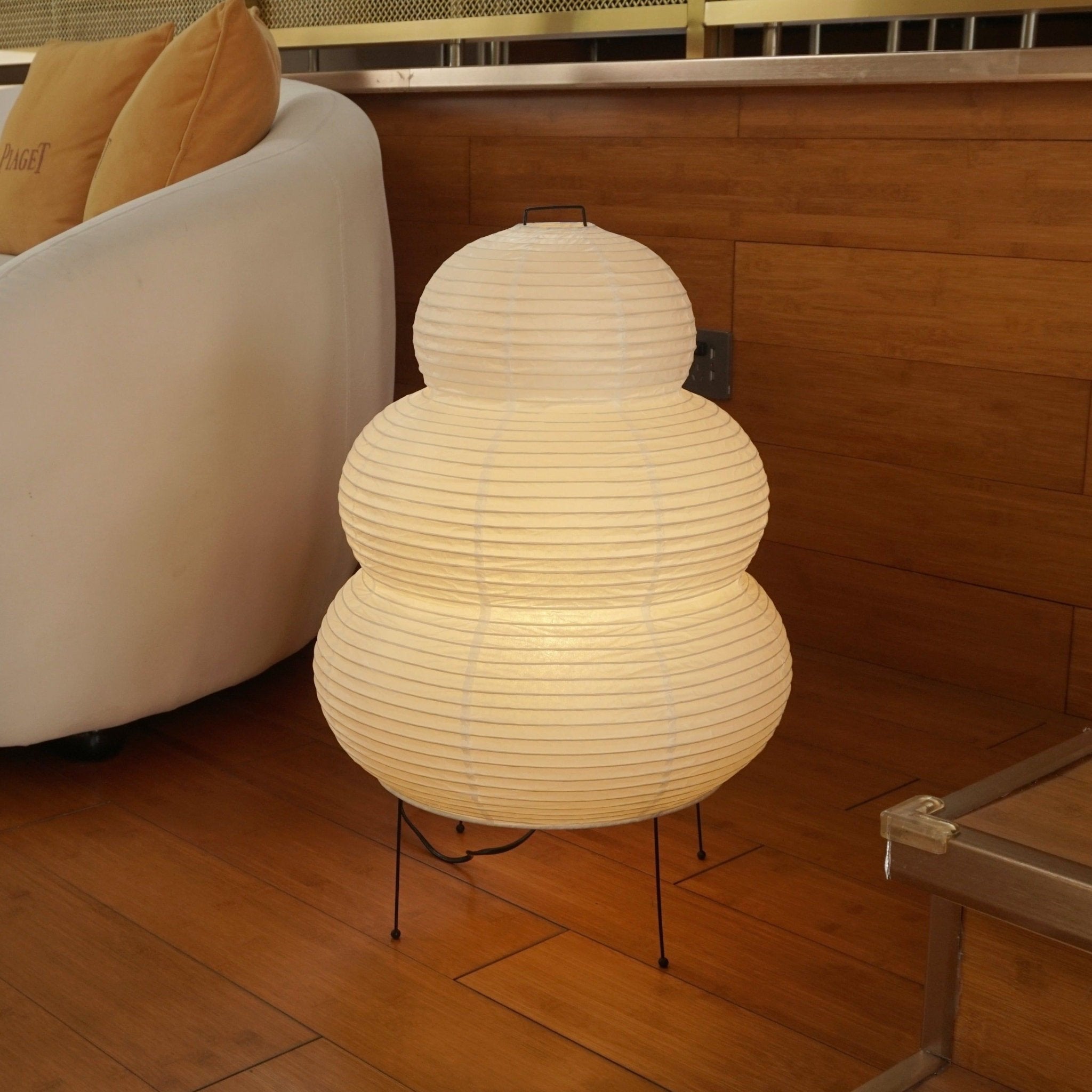Rice Paper Lamp With Shade Layered Paper For Indoor Use On Flat Surfaces Floor Lamp