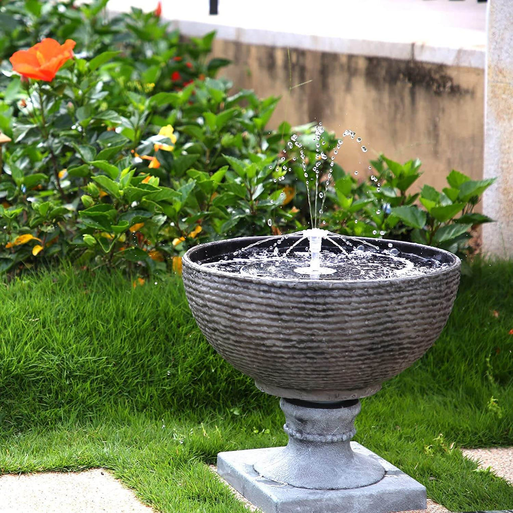 Solar Fountain — Adjustable Spray, Cordless Water Feature