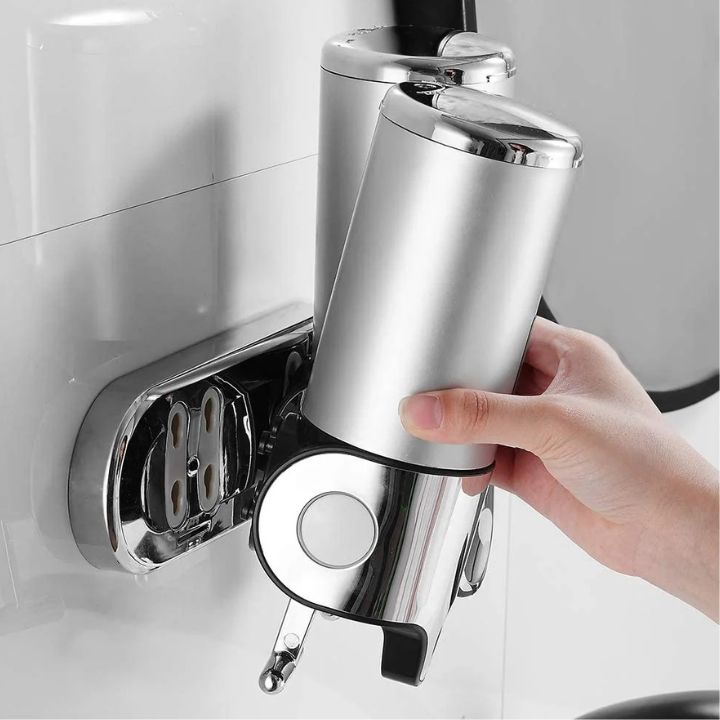 Sleek Stainless Steel Wall Mount Soap Dispenser — Countertop Free Design