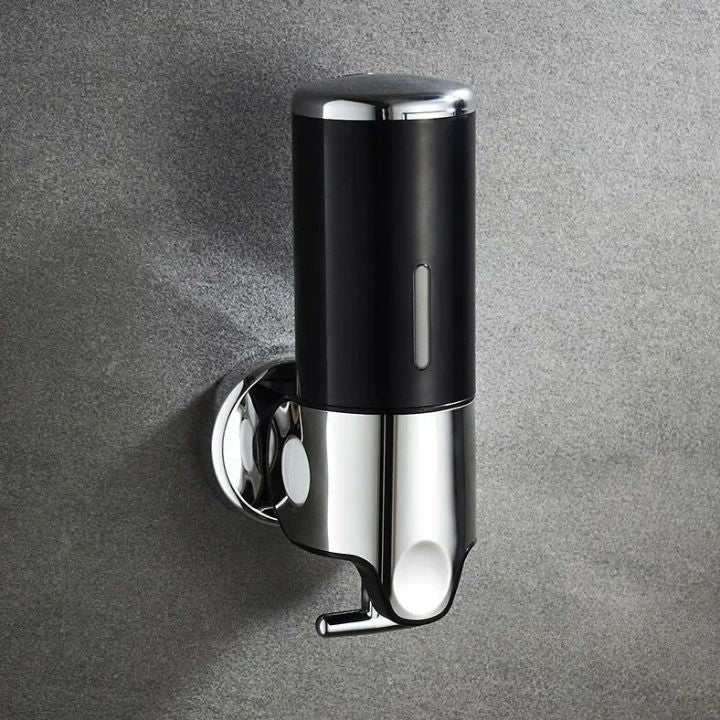 Sleek Stainless Steel Wall Mount Soap Dispenser — Countertop Free Design