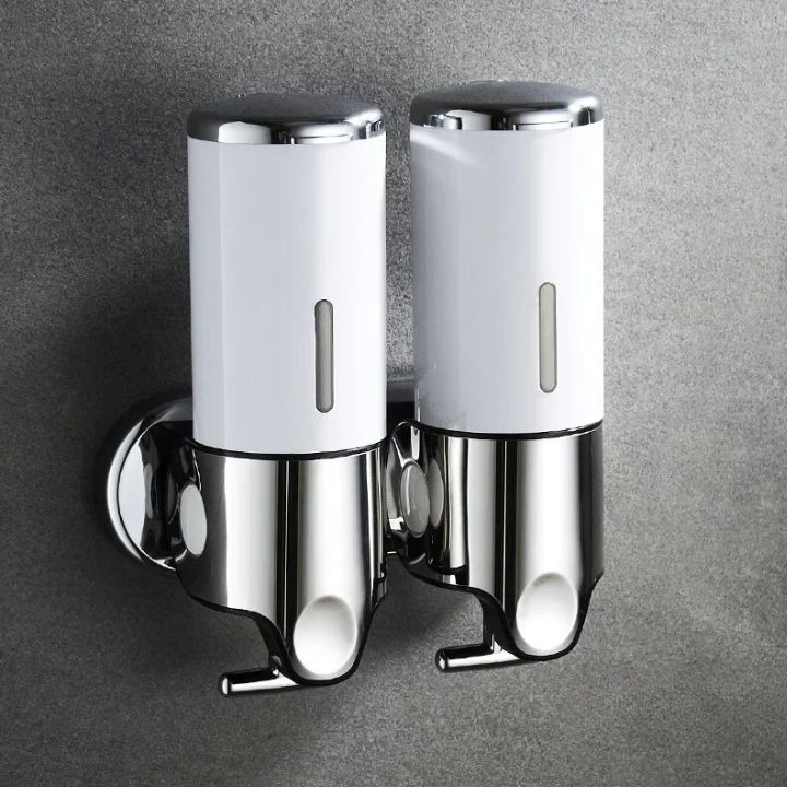 Sleek Stainless Steel Wall Mount Soap Dispenser — Countertop Free Design