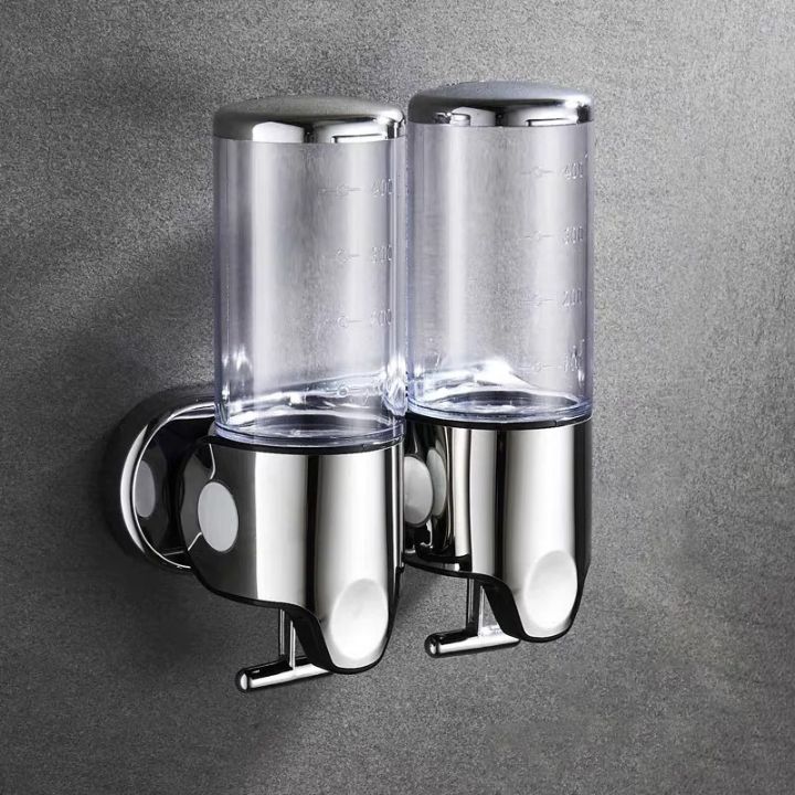 Sleek Stainless Steel Wall Mount Soap Dispenser — Countertop Free Design