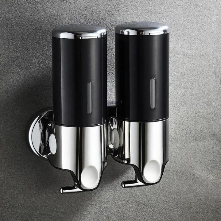 Sleek Stainless Steel Wall Mount Soap Dispenser — Countertop Free Design