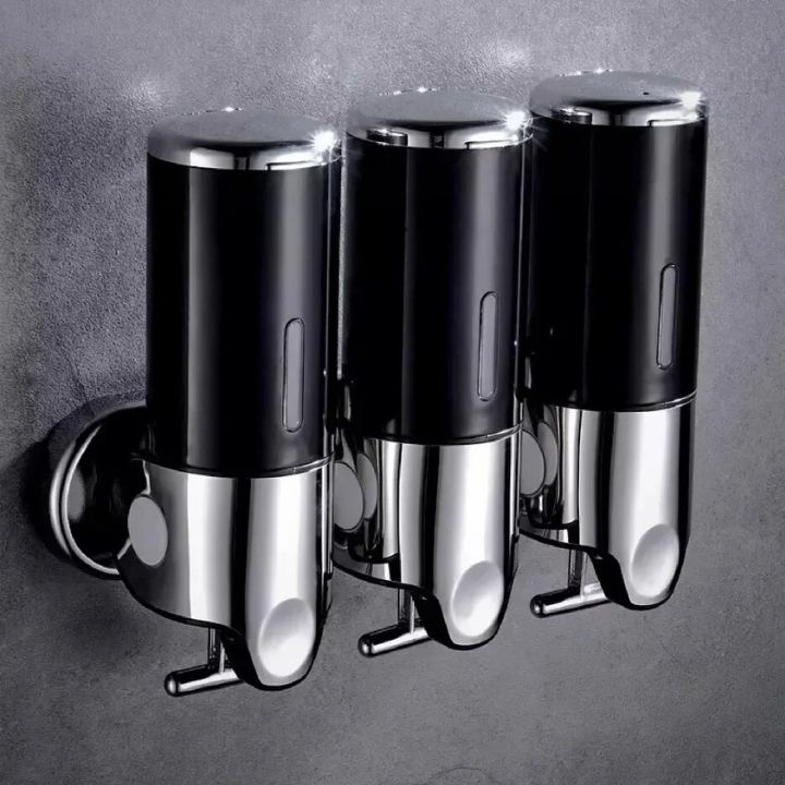 Sleek Stainless Steel Wall Mount Soap Dispenser — Countertop Free Design