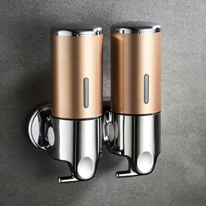 Sleek Stainless Steel Wall Mount Soap Dispenser — Countertop Free Design