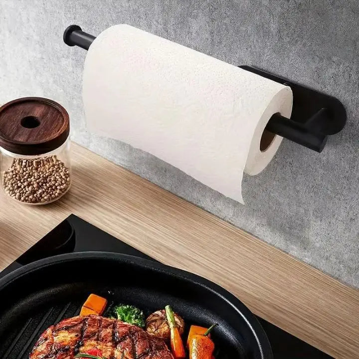 Wall-Mounted Paper Towel Holder — Compact No-Drill Dispenser