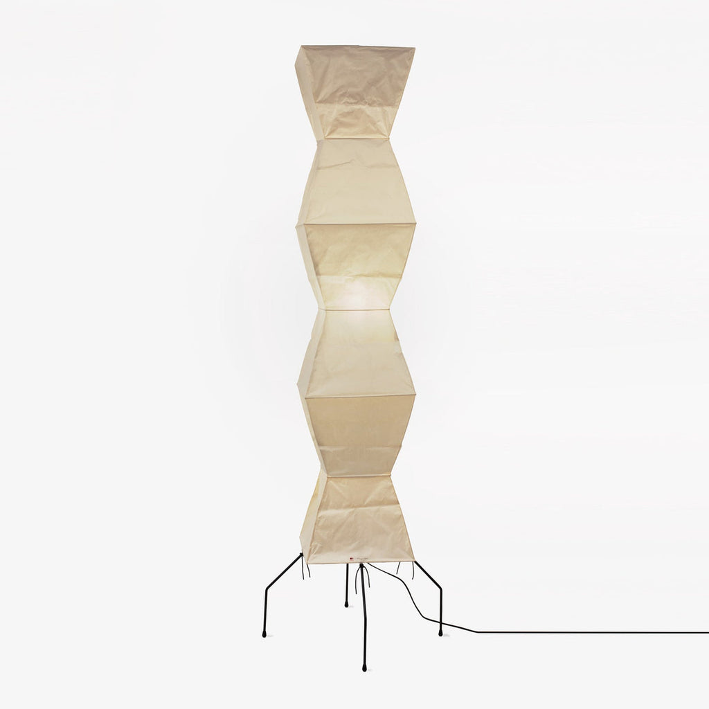 Nimbus And Helix Floor Lamp With Rice Paper Shade And Sculptural Layered Design For Ambient Glow