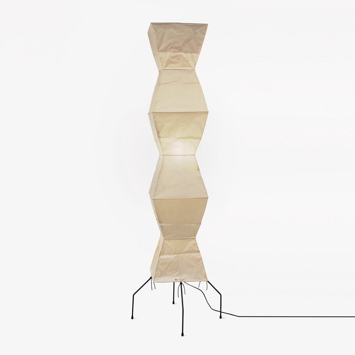 Nimbus And Helix Floor Lamp With Rice Paper Shade And Sculptural Layered Design For Ambient Glow