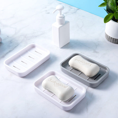 Adhesive Wall Mounted Soap Holder With Drainage System