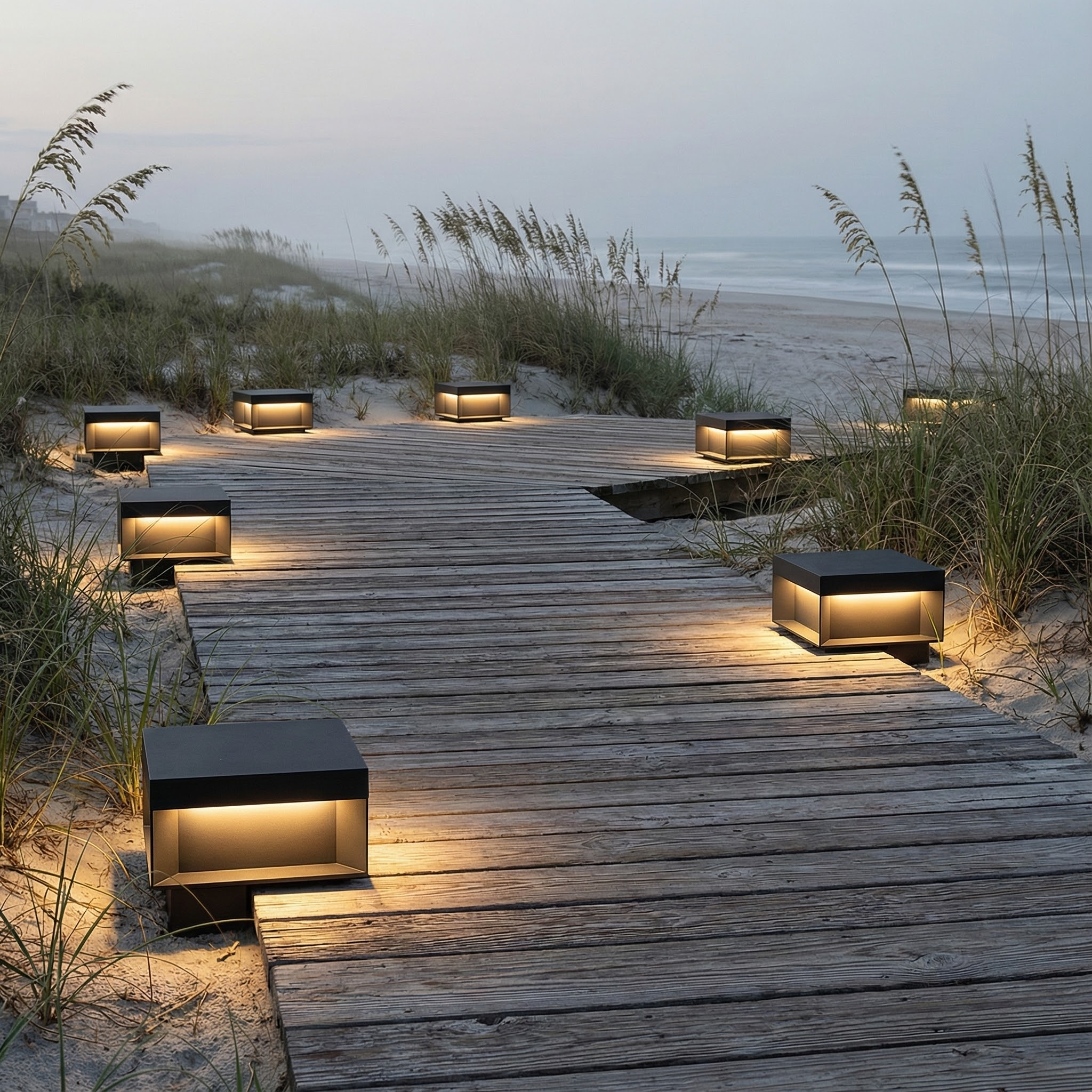 LumaCube Elegant Modern Solar Outdoor Light Fixture For Garden Spaces And Outdoor Areas Cube Design