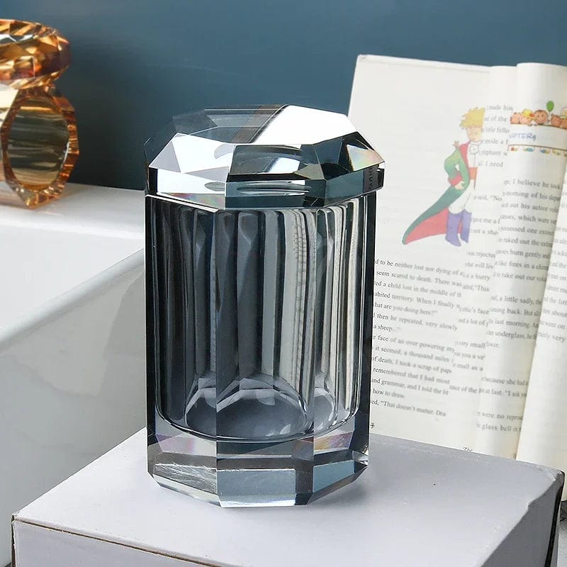 Exklusives Bad-Accessoires-Set aus Glas — Design im Kristallstil