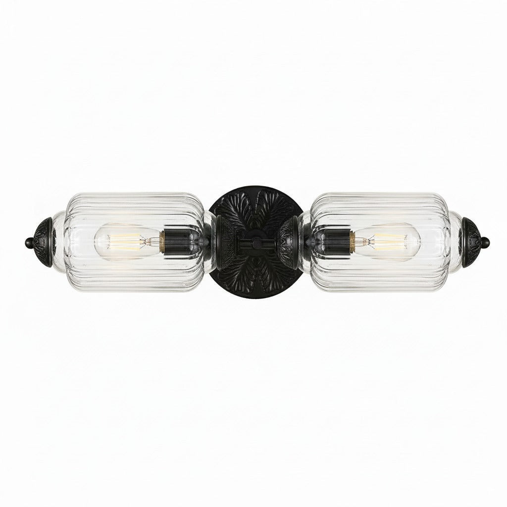 Eloise Vintage Glass Horizontal Wall Light For Living Room And Hallway