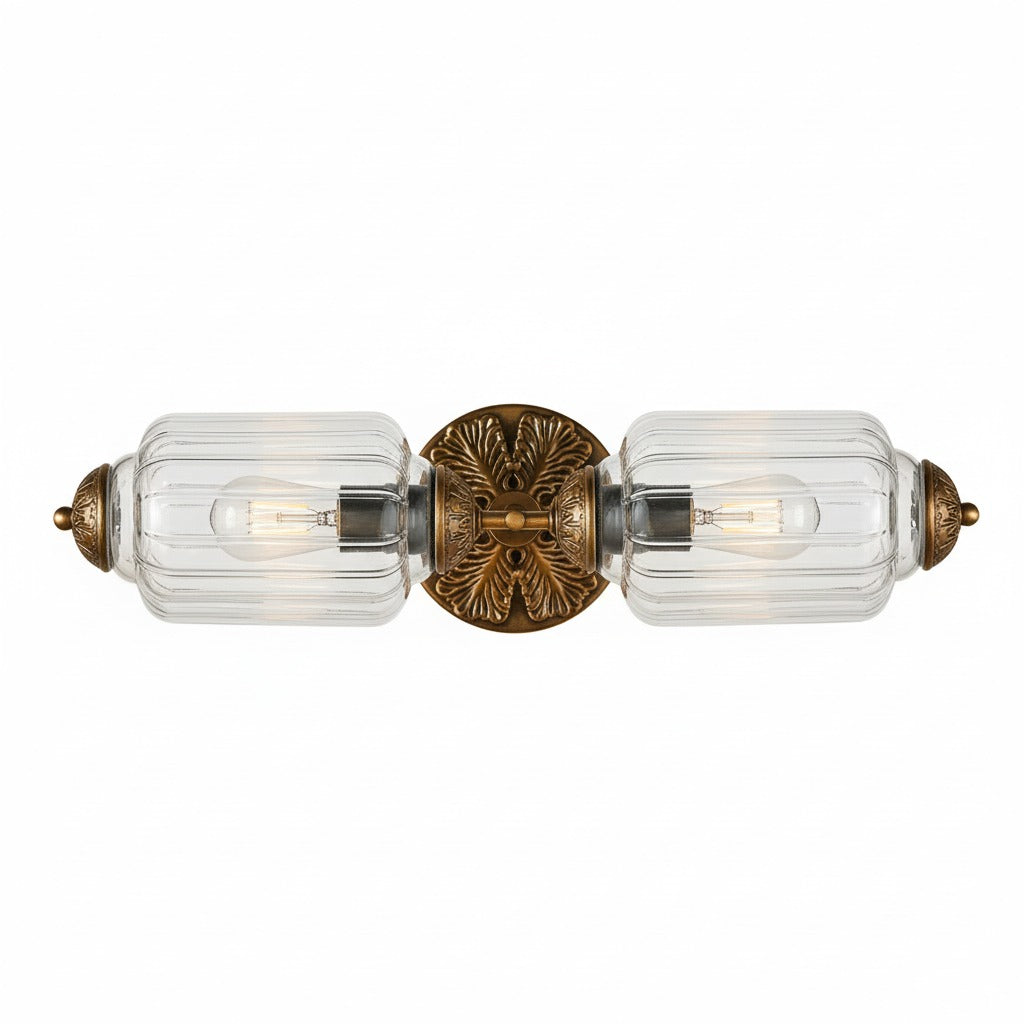 Eloise Vintage Glass Horizontal Wall Light For Living Room And Hallway