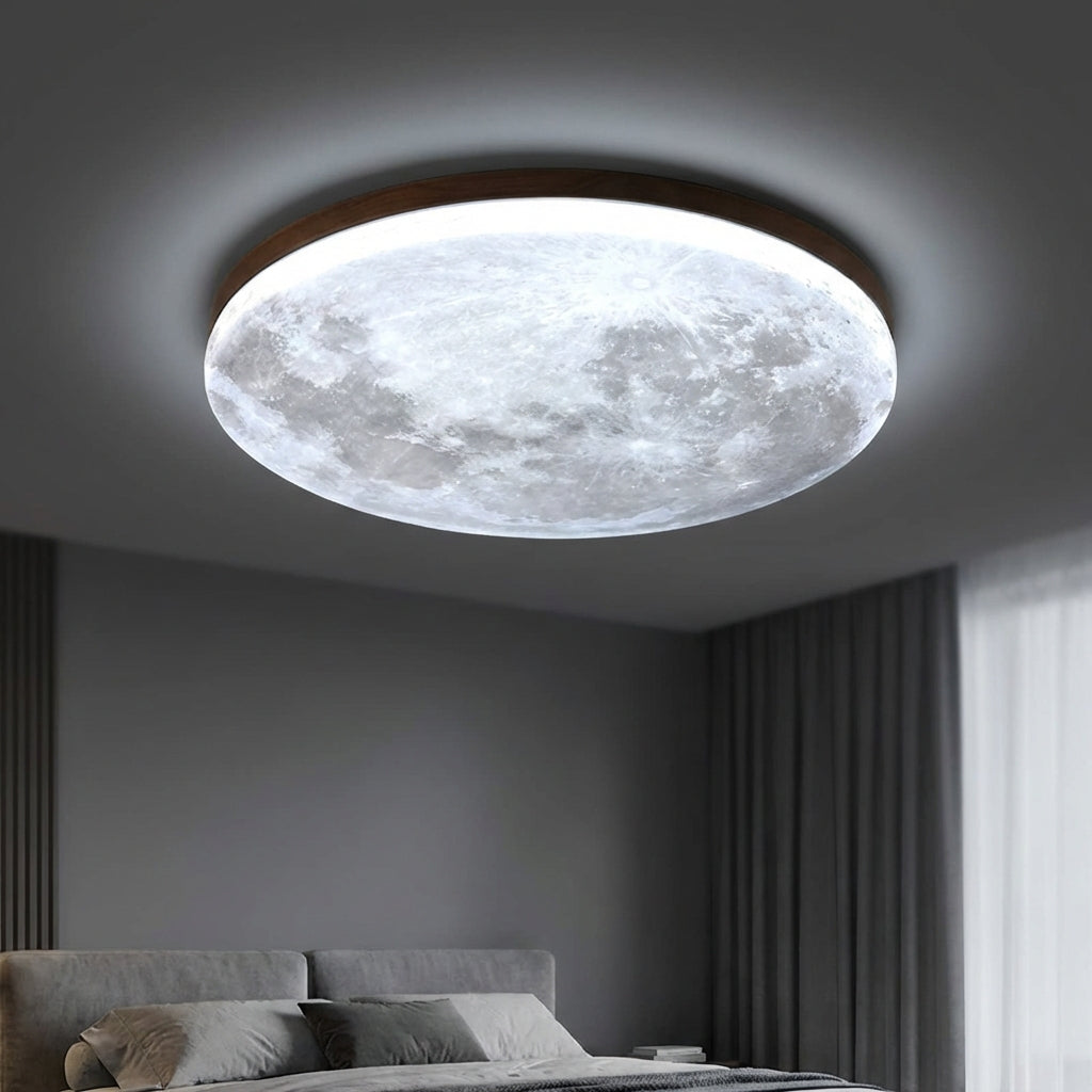 LumaQuiet Round Ceiling Mount Fixture With Soft Diffused Light For Calm Ambience