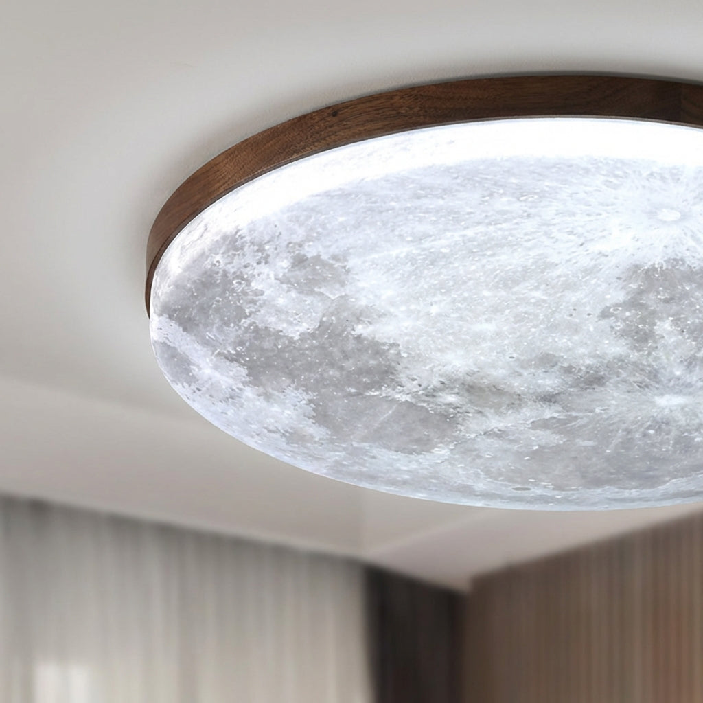 LumaQuiet Round Ceiling Mount Fixture With Soft Diffused Light For Calm Ambience
