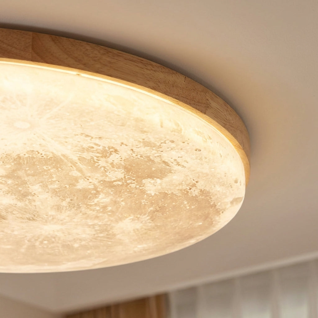 LumaQuiet Round Ceiling Mount Fixture With Soft Diffused Light For Calm Ambience