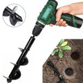 Spiral Garden Auger For Drills Creates Clean Planting Holes In Any Soil