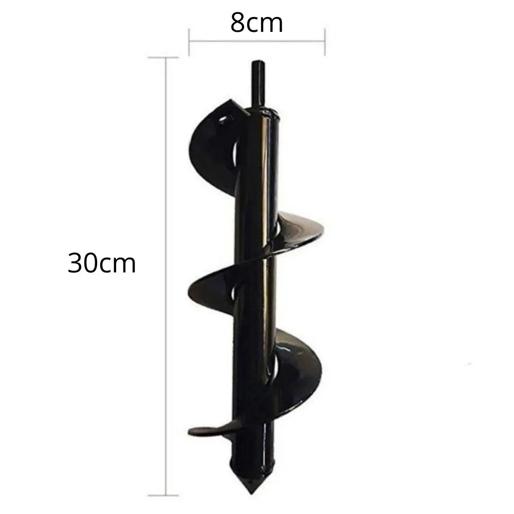 Spiral Garden Auger For Drills Creates Clean Planting Holes In Any Soil