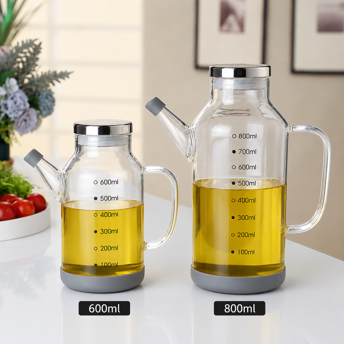 Oil Dispenser — Measurement Scale, Leak-Proof Cap