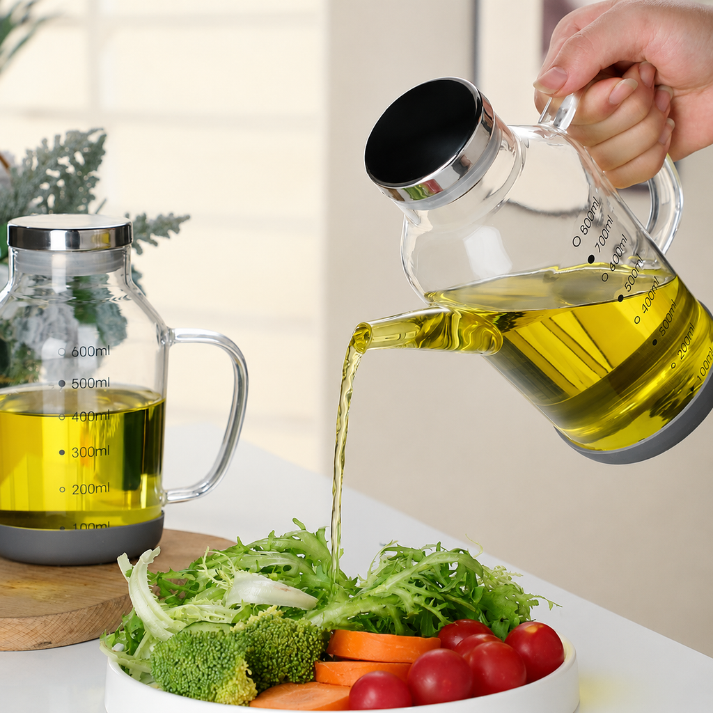 Oil Dispenser — Measurement Scale, Leak-Proof Cap