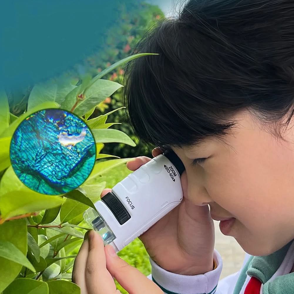 ExplorerLens Kids Microscope — 60x to 120x Magnification, Lightweight Portable Design