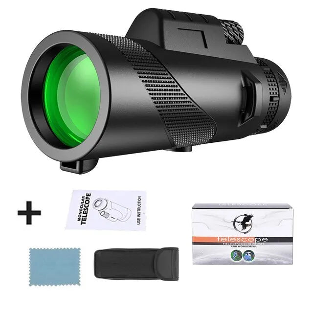 Explorer's Choice 80x HD Monocular Telescope — BAK4 Prism Optics
