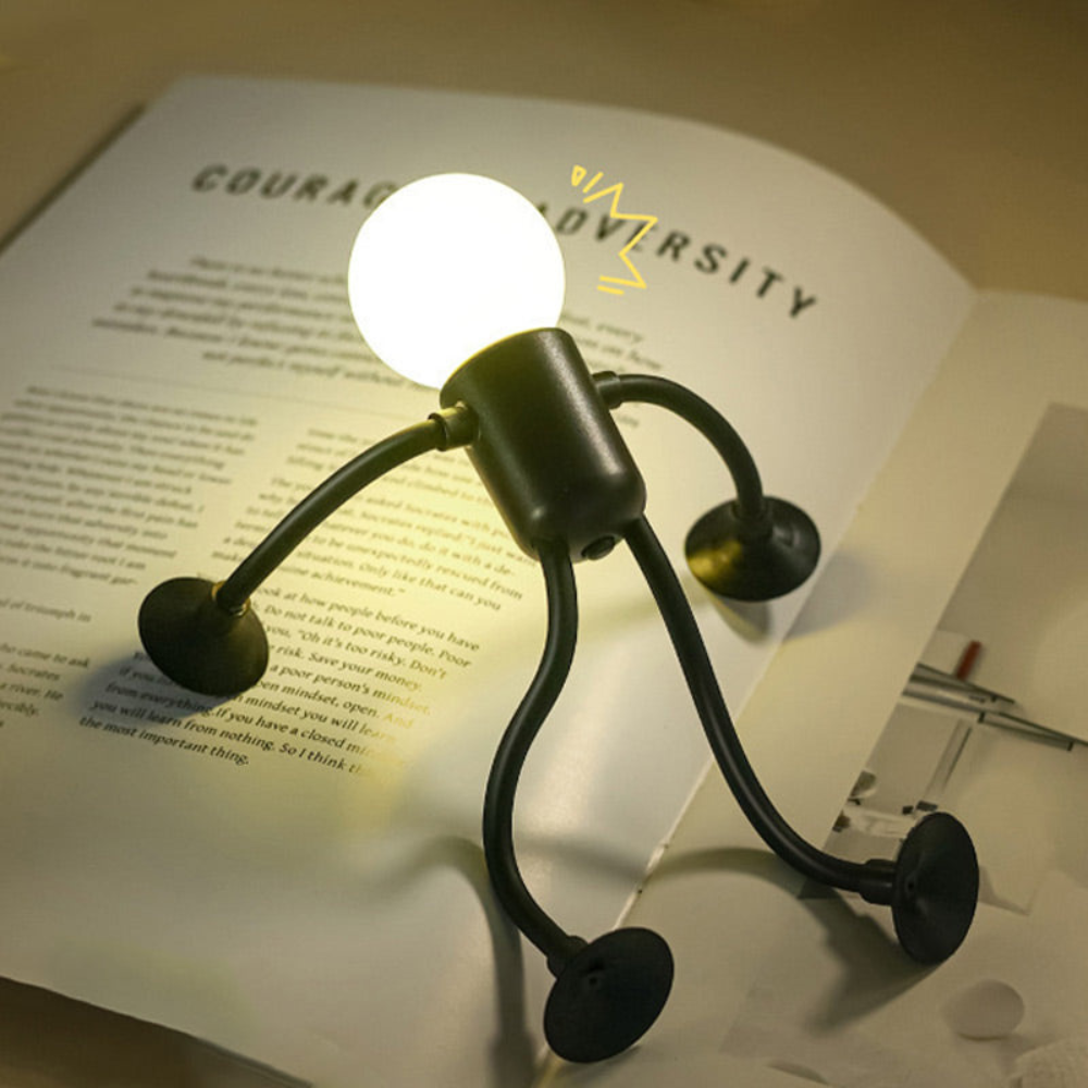 LED Light Table Lamp With Flexible Arms Dimmable Ambient Light For Living Room Or Office