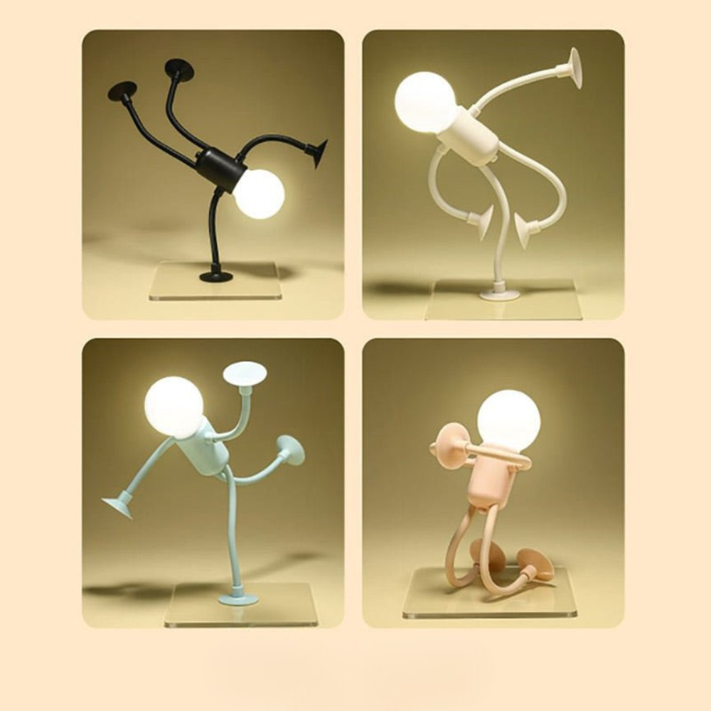 LED Light Table Lamp With Flexible Arms Dimmable Ambient Light For Living Room Or Office