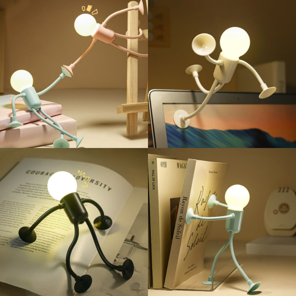 LED Light Table Lamp With Flexible Arms Dimmable Ambient Light For Living Room Or Office