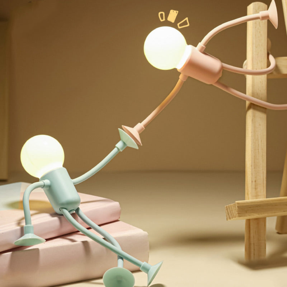 LED Light Table Lamp With Flexible Arms Dimmable Ambient Light For Living Room Or Office