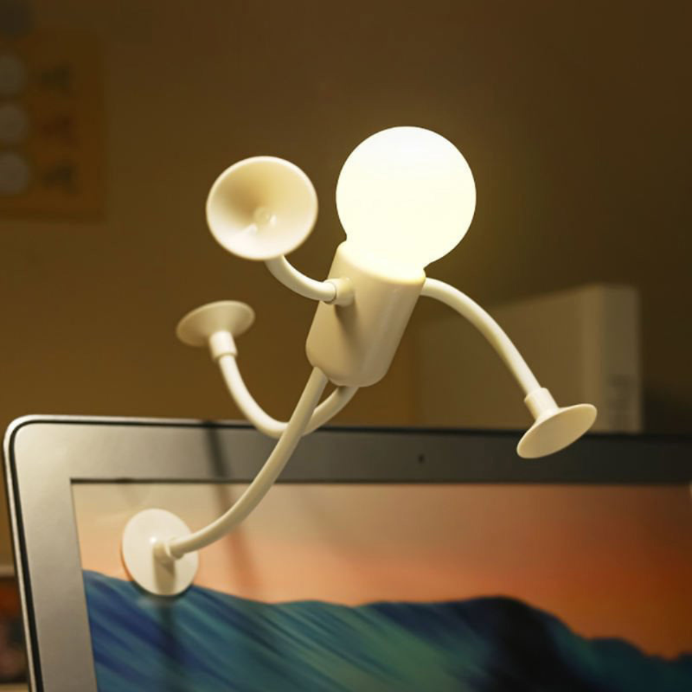 LED Light Table Lamp With Flexible Arms Dimmable Ambient Light For Living Room Or Office