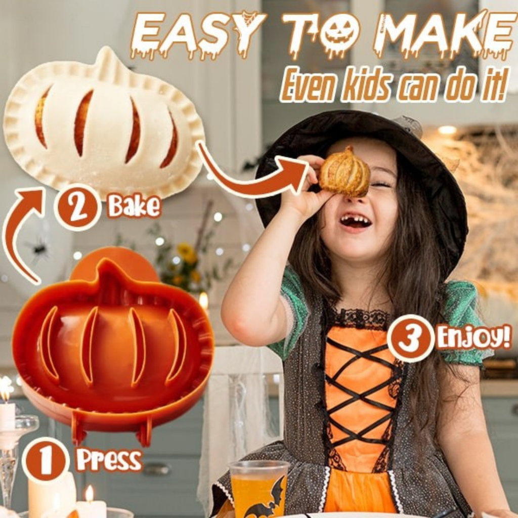 Halloween Pie Shaper — Spooky Pumpkin, Apple & Acorn Cutters