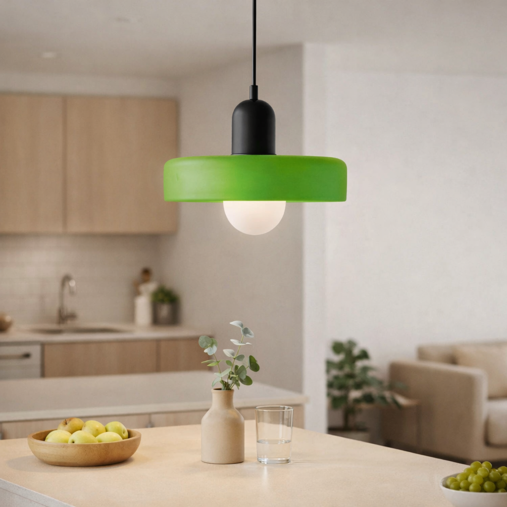 AstraLume Colored Glass Ceiling Fixture Inspired By Bauhaus For Indoor Living Spaces