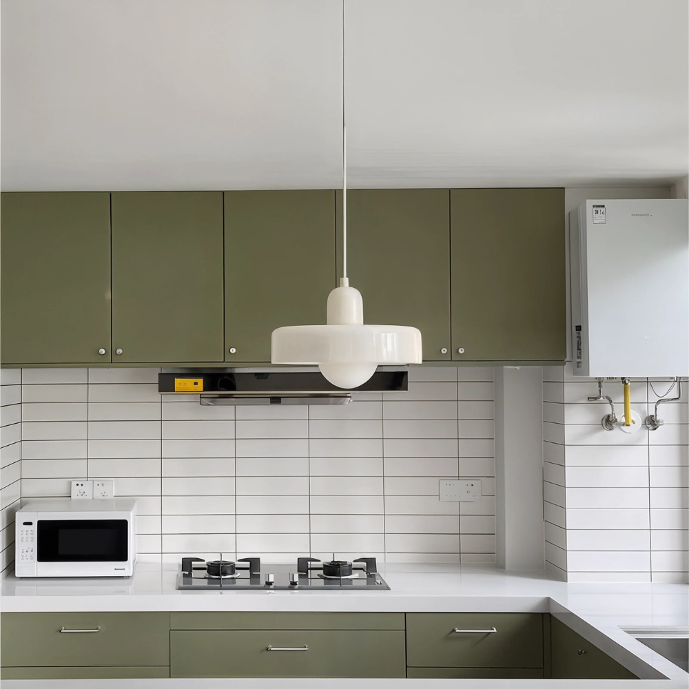 AstraLume Colored Glass Ceiling Fixture Inspired By Bauhaus For Indoor Living Spaces